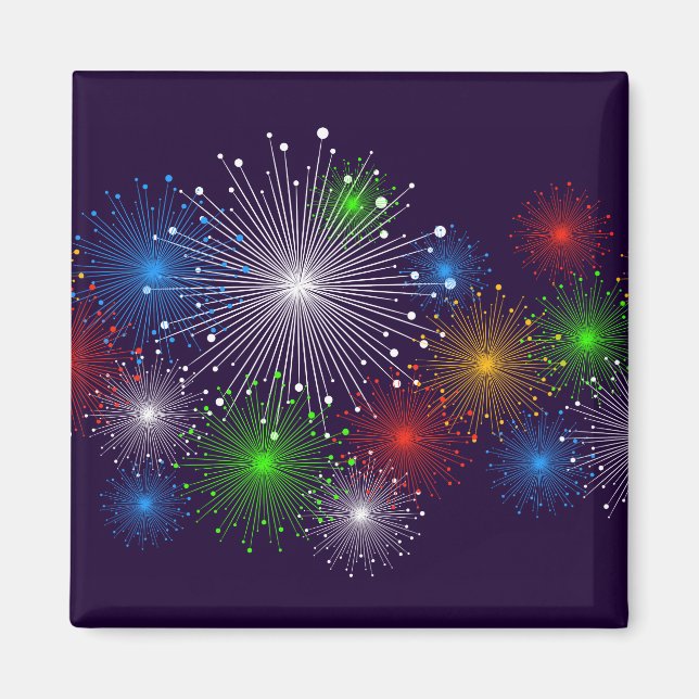 Aimant Feu fin jolie Cool Girly Retro Vector (Devant)