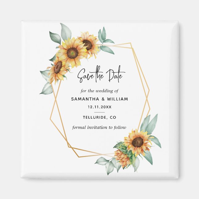 Aimant Feuillage floral de tournesol Eucalyptus Enregistr (Devant)