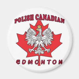 Aimant Feuille canadienne polonaise d'Edmonton