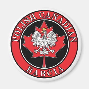 Aimant Feuille d'érable canadienne polonaise Babcia