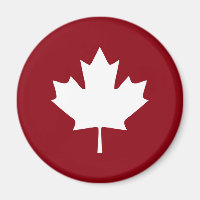 Aimant Feuille d'érable du Canada - Couleurs inver