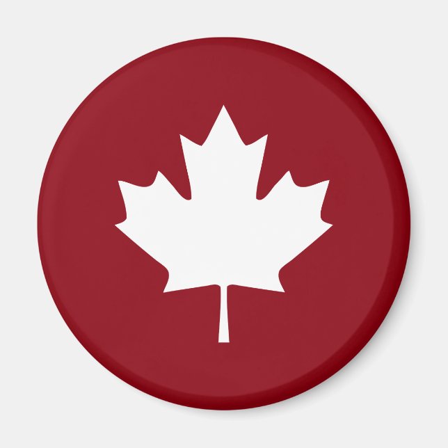 Aimant Feuille d'érable du Canada - Couleurs inver (Devant)