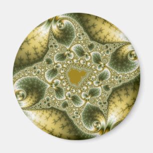 Aimant Feuille Et Or - Art Fractal
