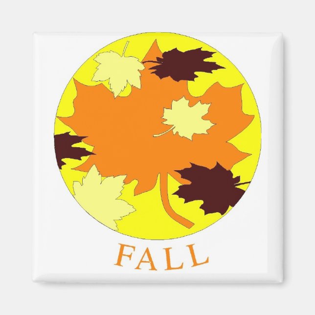 Aimant Feuille orange (Devant)