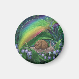 Aimant Feuilles de jacinthe colorés et escargot