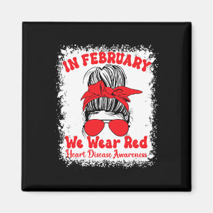 Aimant Février Nous Portons Red Heart Disease Awareness M
