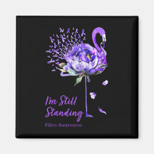 Aimant Fibro Fibromyalgie De Ruban Violet Flamant rose Nn
