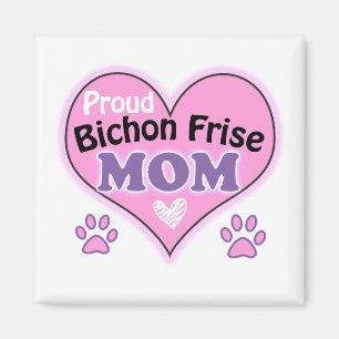 Aimant Fier Bichon Frise Maman