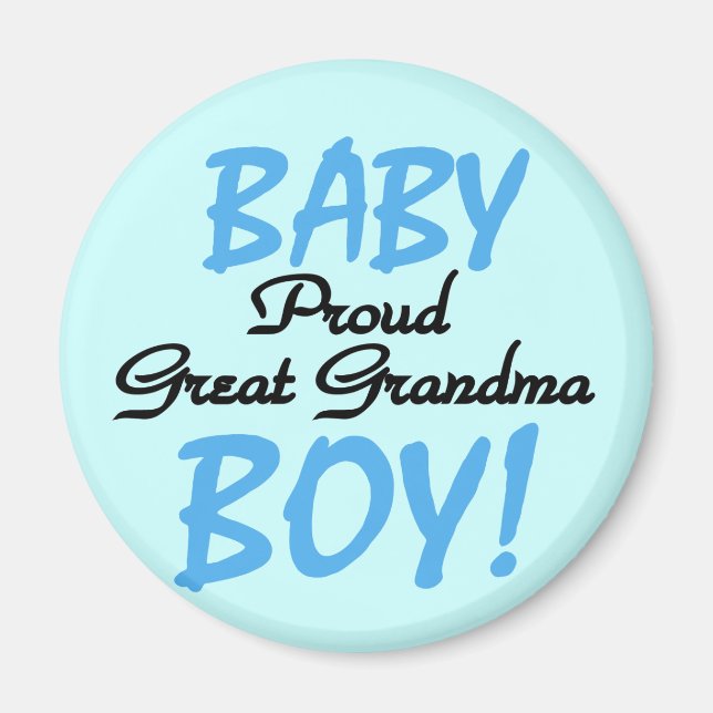 Aimant Fier Grand Grand Mamie Baby Boy Tshirts et cadeaux (Devant)
