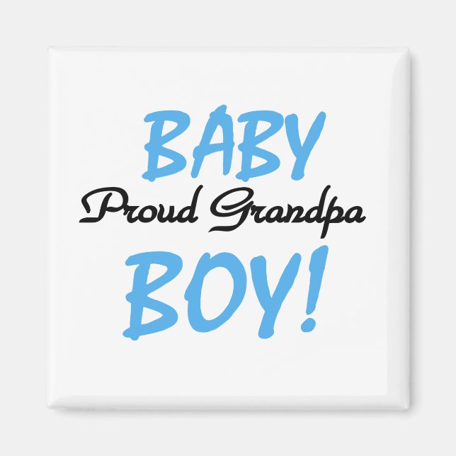 Aimant Fier Grand-Père Baby Boy Tshirts et cadeaux (Devant)