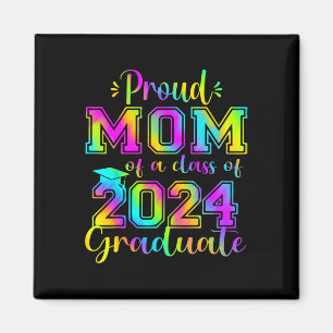 Aimant Fier Maman De 2024 Diplômé Awesome Family College
