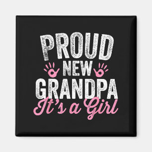 Aimant Fier Nouveau Grand-Père C'est Une Fille Père Bient