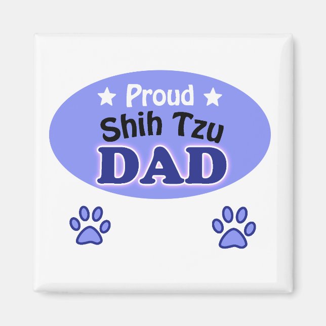 Aimant Fier Shih Tzu papa (Devant)