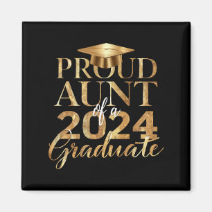 Aimant Fier Tante d'une classe de 2024 Diplôme Supérieur