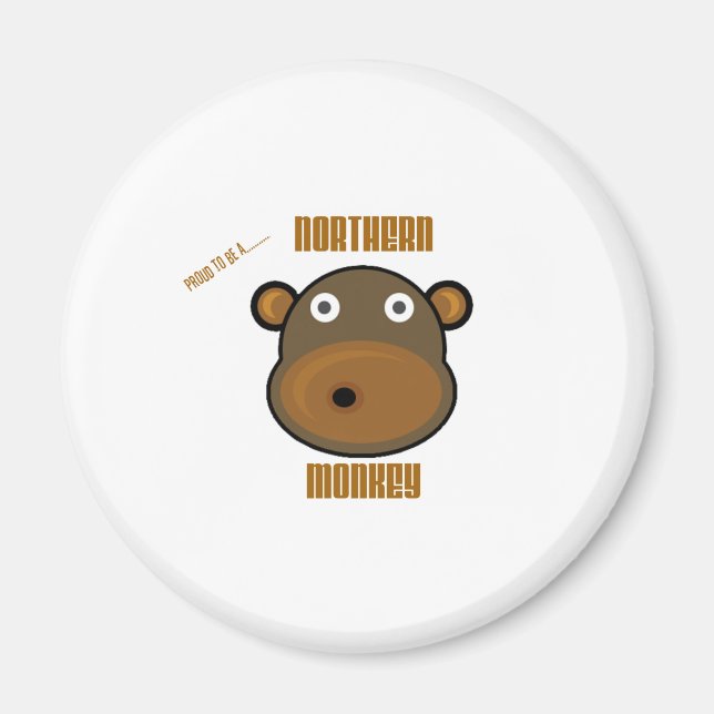 Aimant Fière d'être un singe du Nord (Devant)