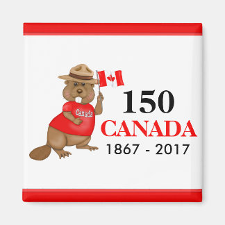 Aimant Fière fête canadienne du castor 150