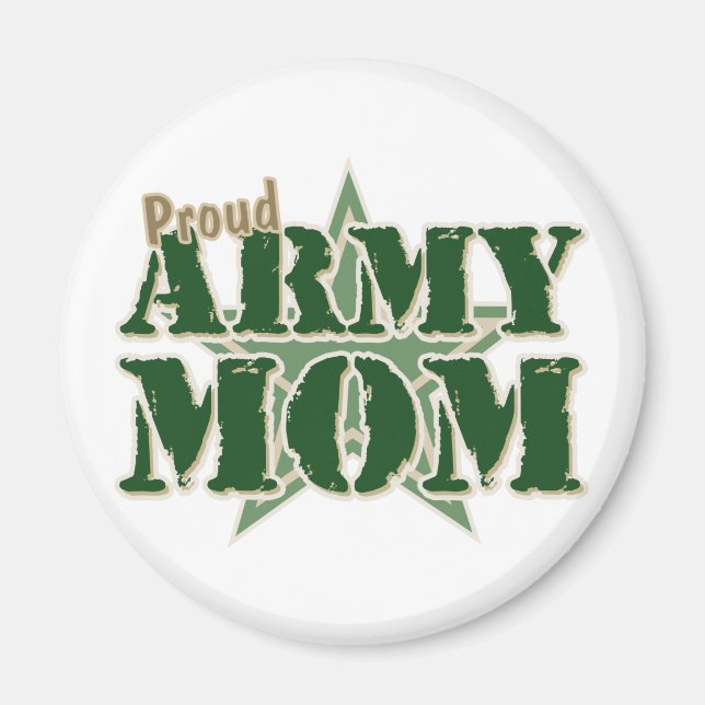 Aimant Fière maman de l'armée (Devant)