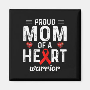 Aimant Fière Maman D'Un Coeur Guerrier Maladie Cardiaque 