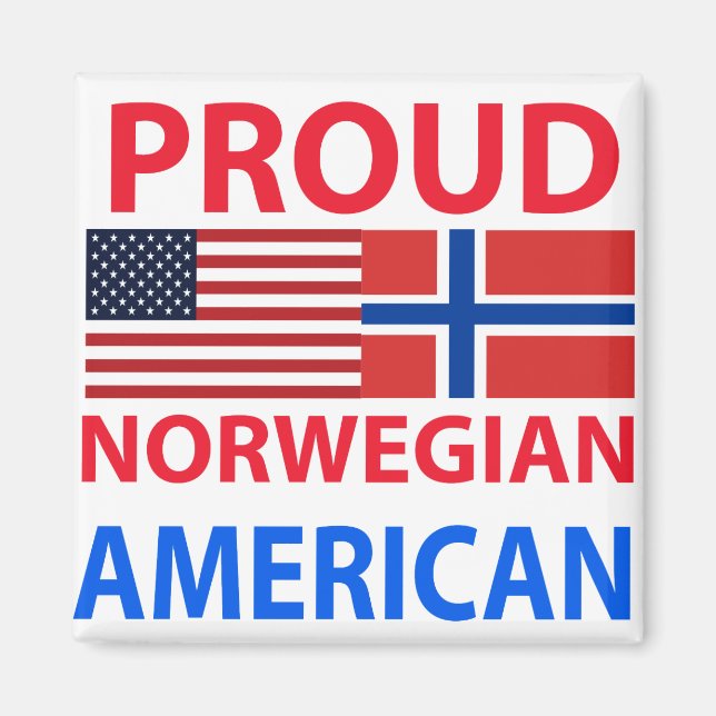 Aimant Fière Norvégienne Américaine (Devant)