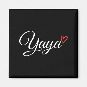 Aimant Fière Yaya Grand-mère grecque Cœur rouge