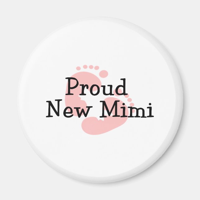 Aimant Fiers Nouveau Mimi Baby Girl Footprints (Devant)