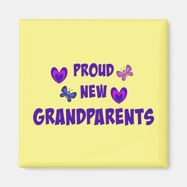 Aimant Fiers nouveaux grands-parents (Devant)