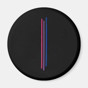 Aimant Fierté Bisexuelle subtile Goth Bi Pride Crâne