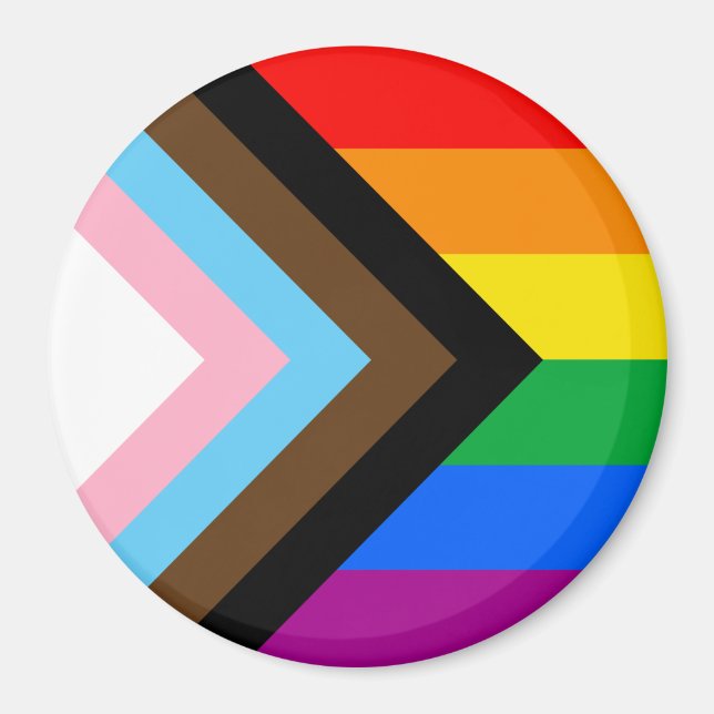 Aimant Fierté de progrès LGBTQ+ (Devant)