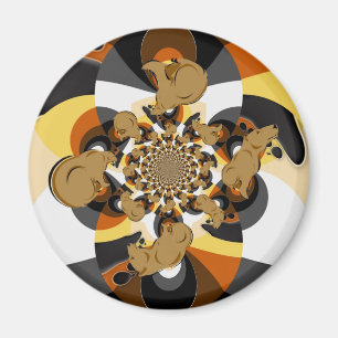 Aimant Fierté d'ours tourbillonnante