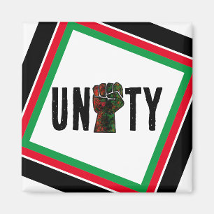 Aimant fierté noire drapeau rouge vert poing panafricain 