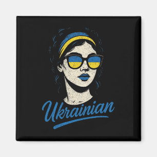 Aimant Fierté ukrainienne Culture Dame Femmes 