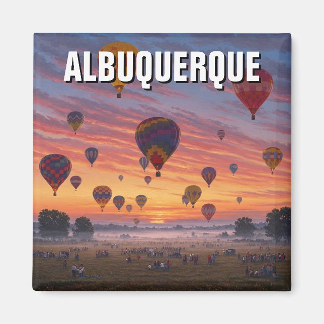 Aimant Fiesta Balloon International d'Albuquerque (Devant)