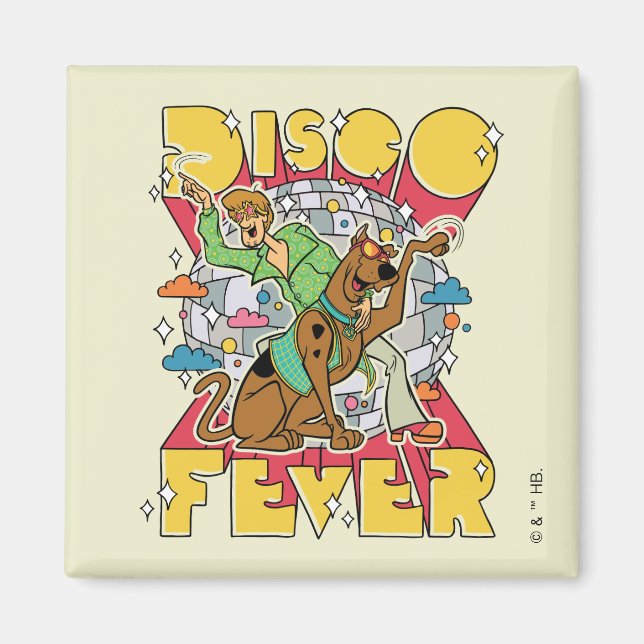 Aimant Fièvre de Disco avec Scooby et Shaggy (Devant)