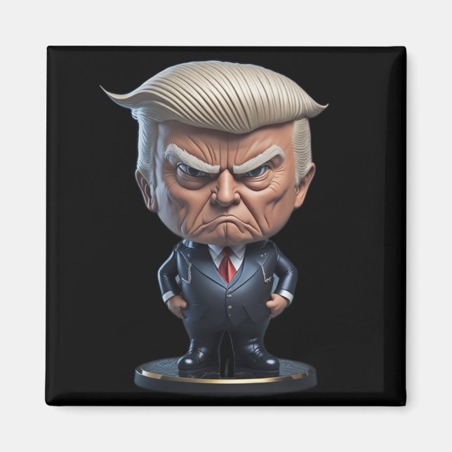 Aimant Figure caricature de Donald Trump (Devant)