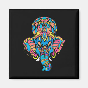 Aimant Figurine Ganesha hindouisme yoga coloré 