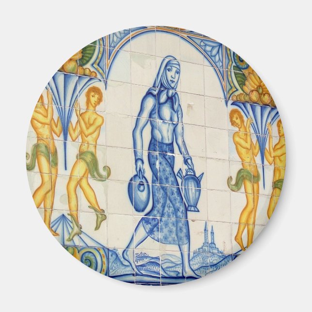 Aimant Fille avec lancers (Devant)