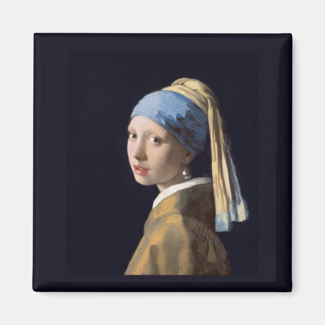Aimant Fille avec une oreille de perle, Vermeer (Devant)