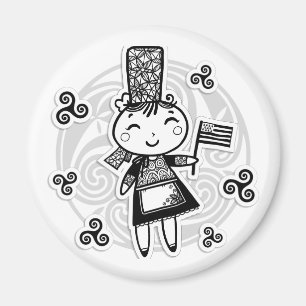 Aimant fille bretonne
