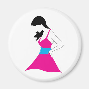 Aimant Fille dans le bain de soleil