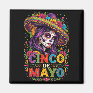 Aimant Fille de cinq mai fiesta mexicaine 5 mai femmesC