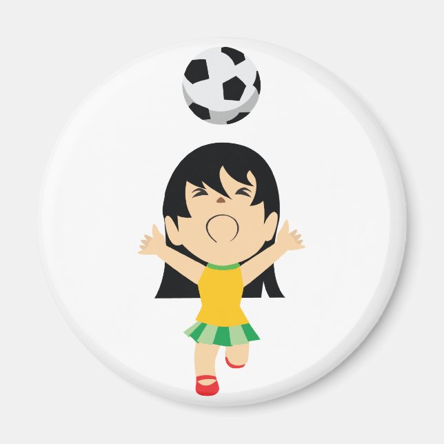 Aimant Fille de football (Devant)