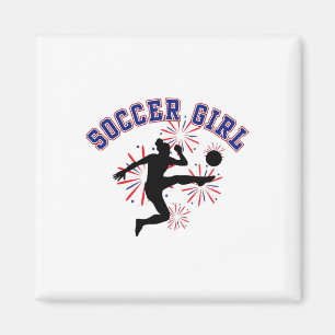 Aimant Fille de football Supportrice de football Stade de