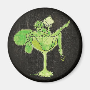 Aimant Fille de l'absinthe dans un verre (sans texte)