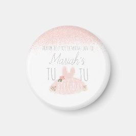 Aimant Fille de tutu minimal Fête d'anniversaire Tournant