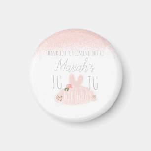 Aimant Fille de tutu minimal Fête d'anniversaire Tournant