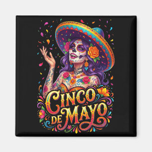 Aimant Fille du cinq mai fiesta mexicaine 5 mai Cinco