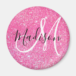 Aimant Fille Glam Parties scintillant rose-chaud étincel