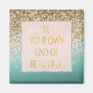 Aimant Fille Gold Glam Parties scintillant Mint Ombre