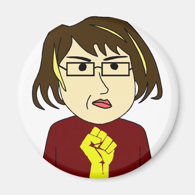 Aimant Fille grasse combat l'aimant arrière (Devant)