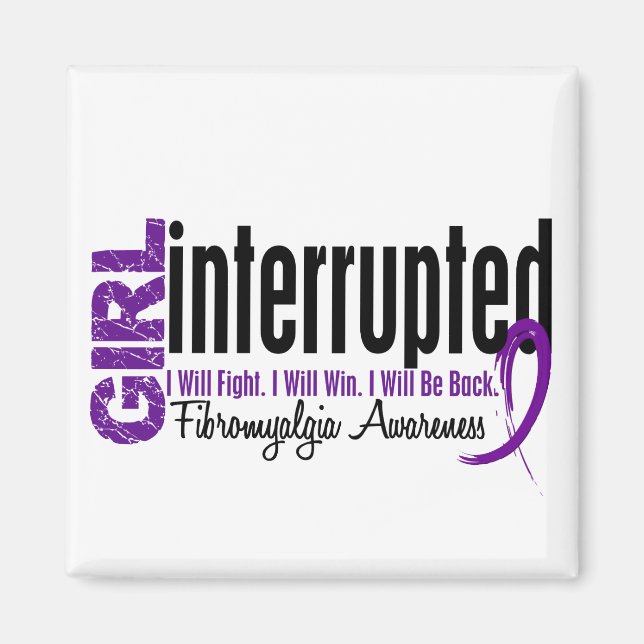 Aimant Fille Interrompue 1 Fibromyalgie (Devant)